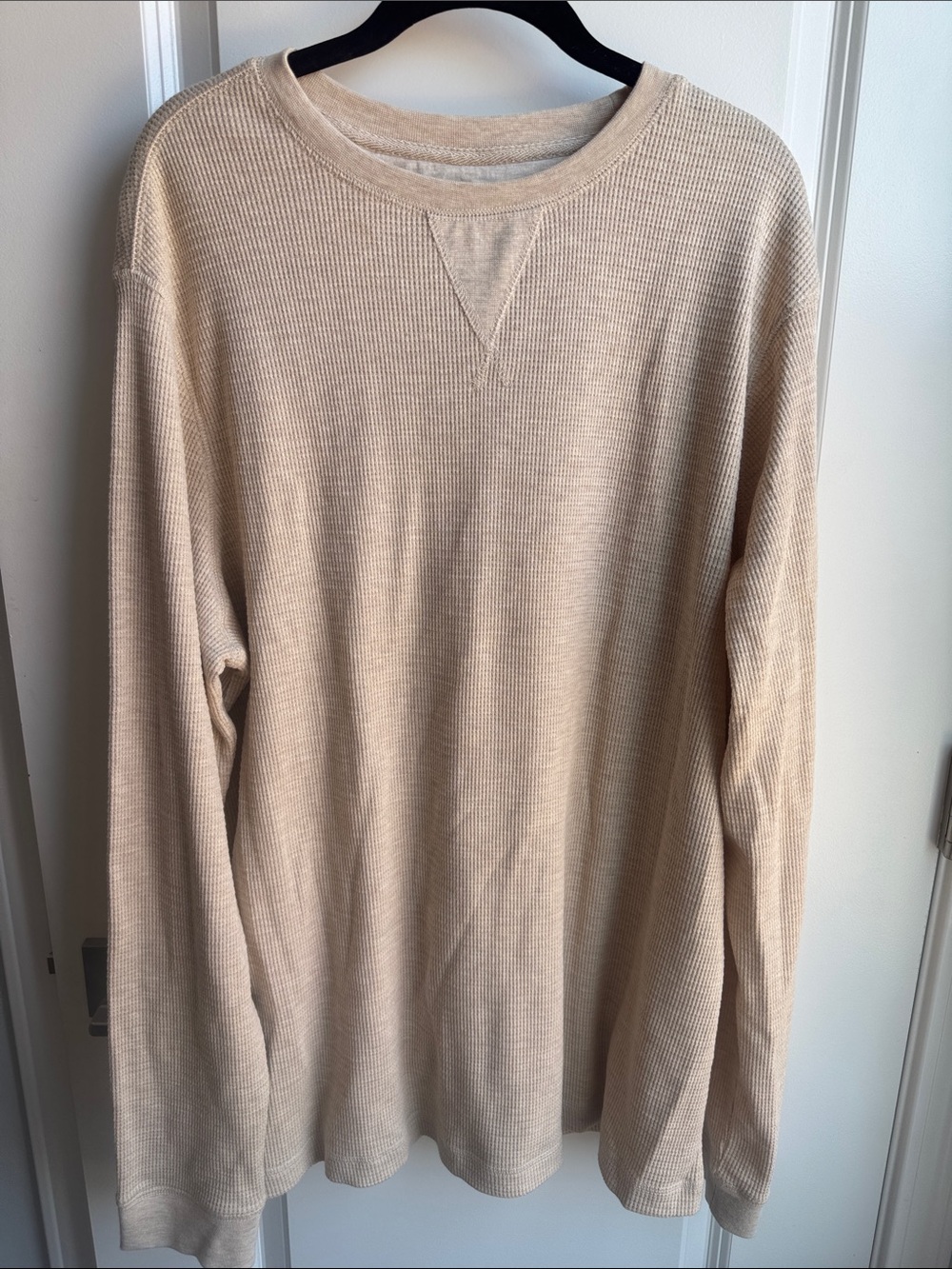 George Men's Long Sleeve Knit Tee - Cream